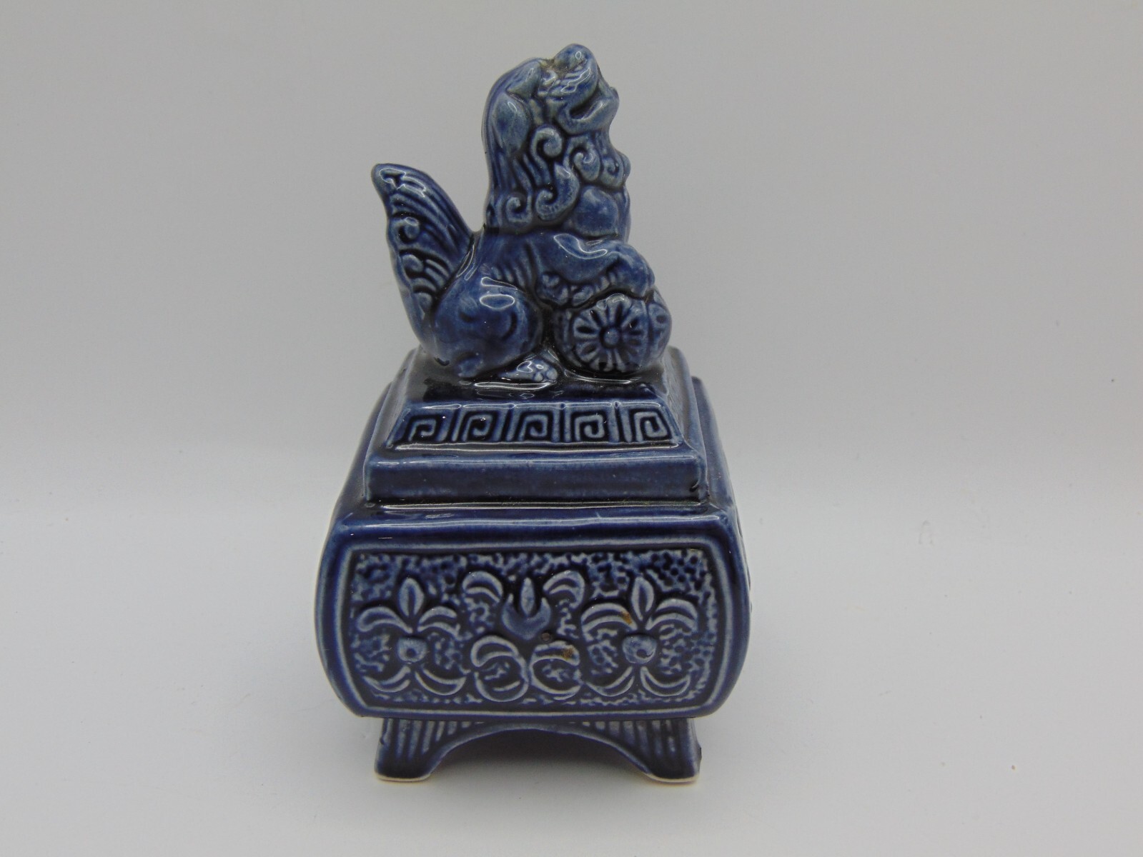 Vintage Censer Incense Burner Foo Dog Made in Japan Ceramic 4 1/2" Tall