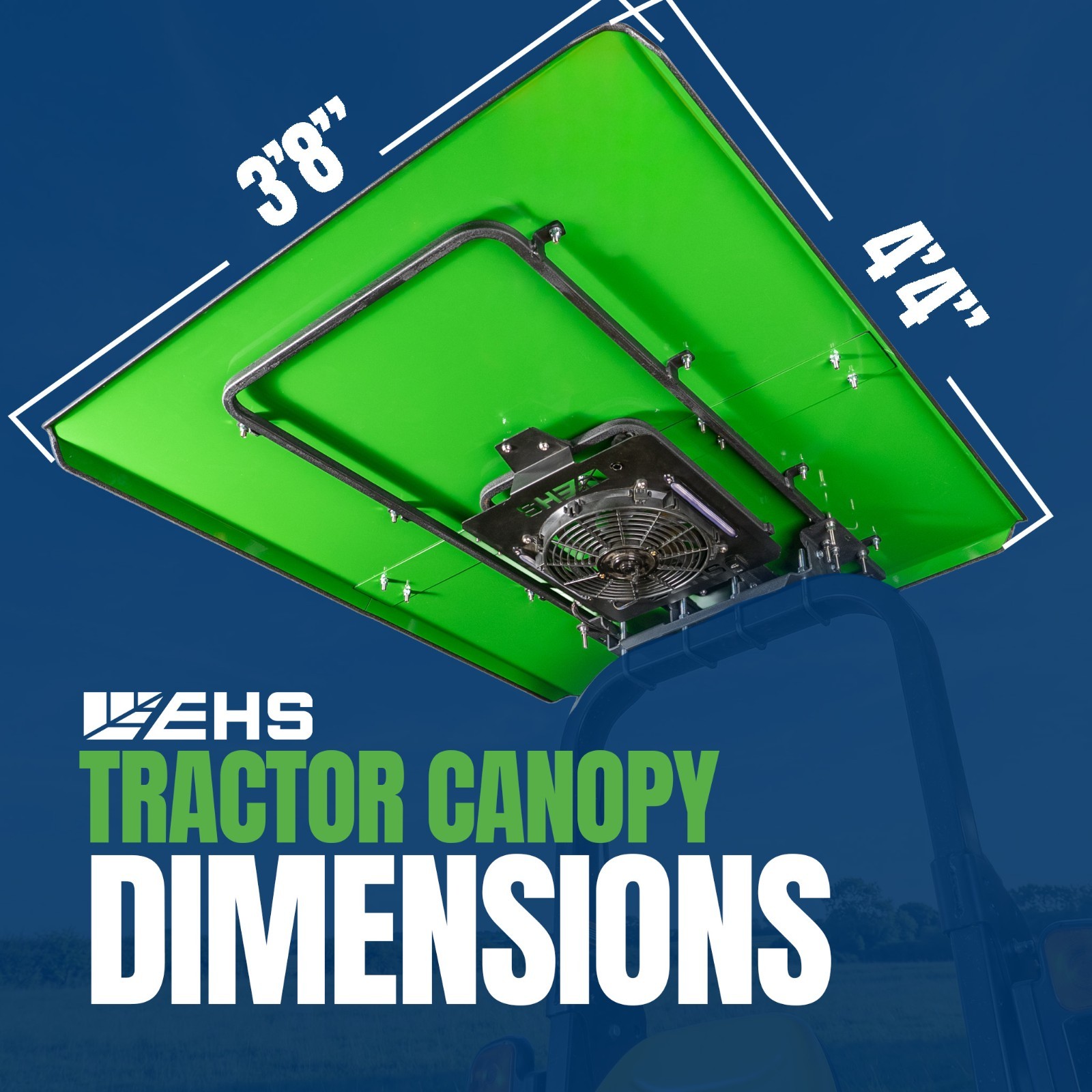 EHS Development XL Tractor Canopy Roof | Orange|