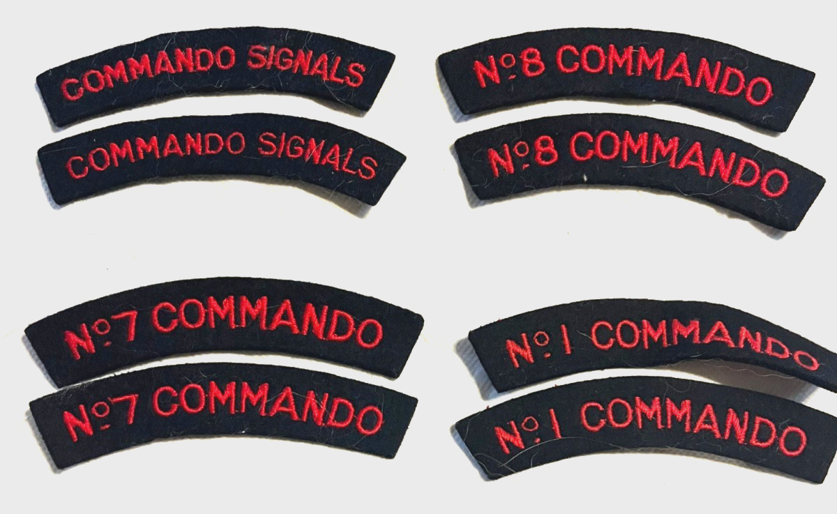 British WW2 Commando Shoulder patches SET OF 4 Pairs