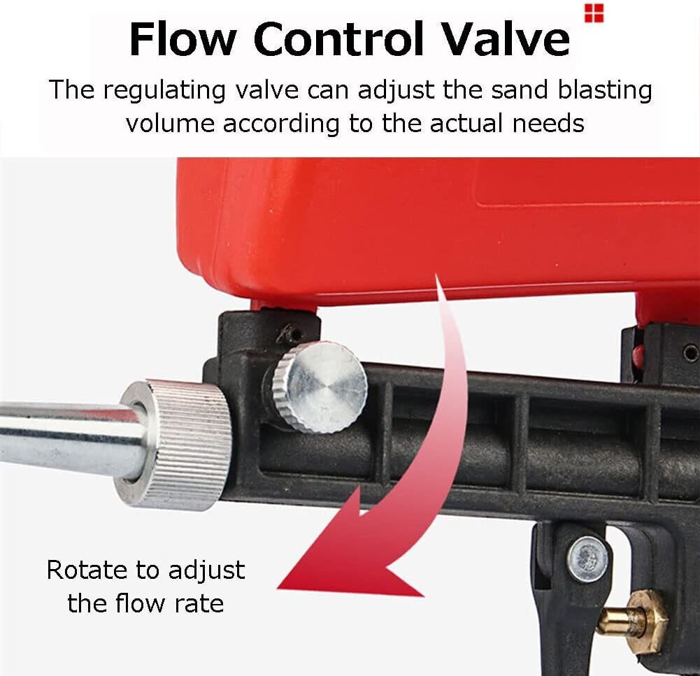 NEW Portable Handheld Air Compressor Speed Sand Gun Blaster Sand Blasting 1/4 in
