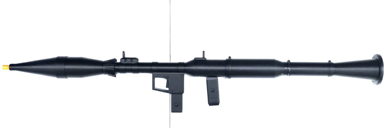 PRG7 RPG Bazooka Rocket Launcher Prop 1:1 Scale Full Size Print 3D Printed Black