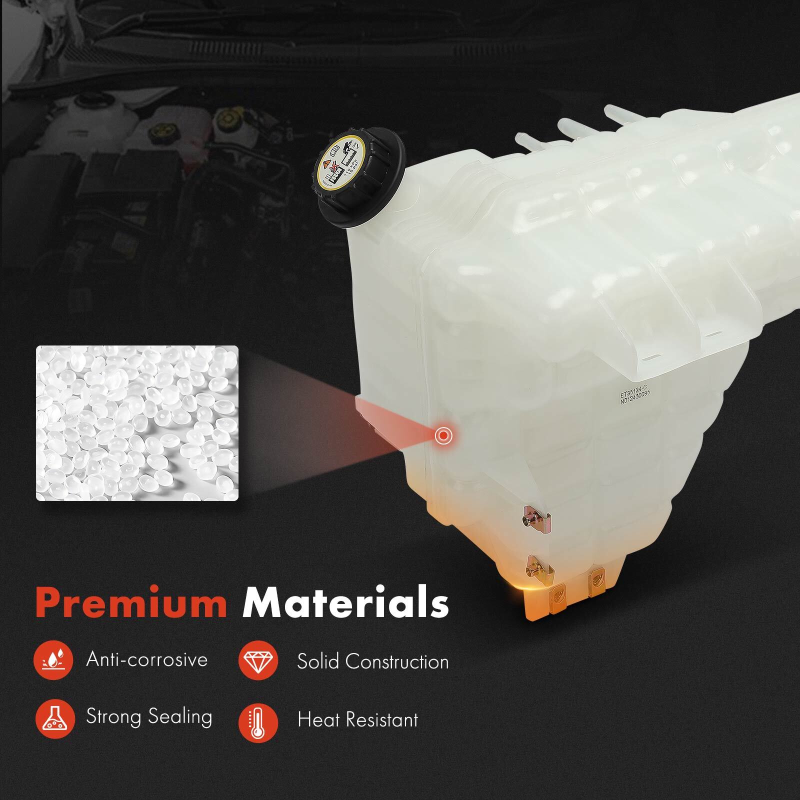 Coolant Reservoir with Cap for International Harvester LT625 Base 2017 2018-2019