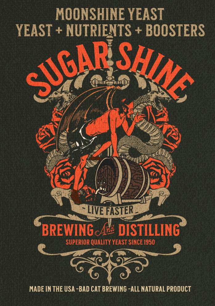 Moonshine Yeast + Nutrient (Sugar Shine)  Distillers Yeast DADY Free Ship USA