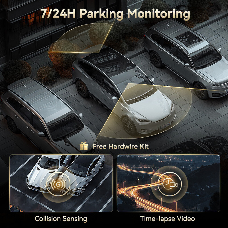 REDTIGER F77 Dash Cam 4K+4K Starvis2 Dual IMX678 Voice Control 5.8GHz WIFI