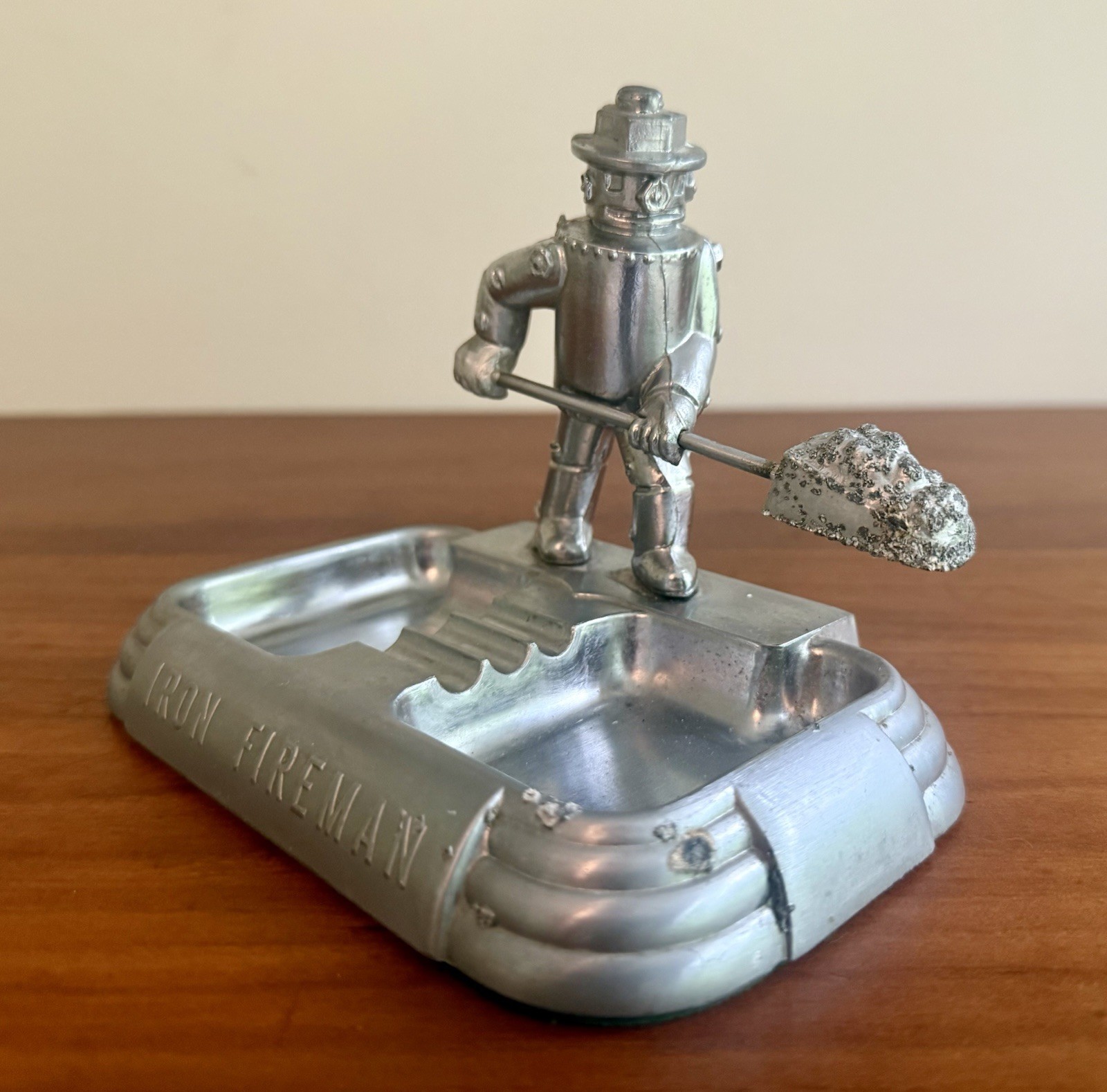 1920’s Art Deco Fireman Pen Holder Tray Trinket Dish Calling Card Cigar Ashtray