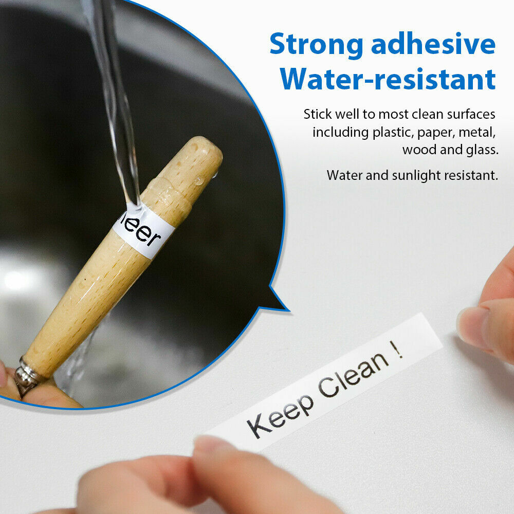 5X45013 S0720530 Label Tape Compatible for Dymo LabelManager 12mm Black on White