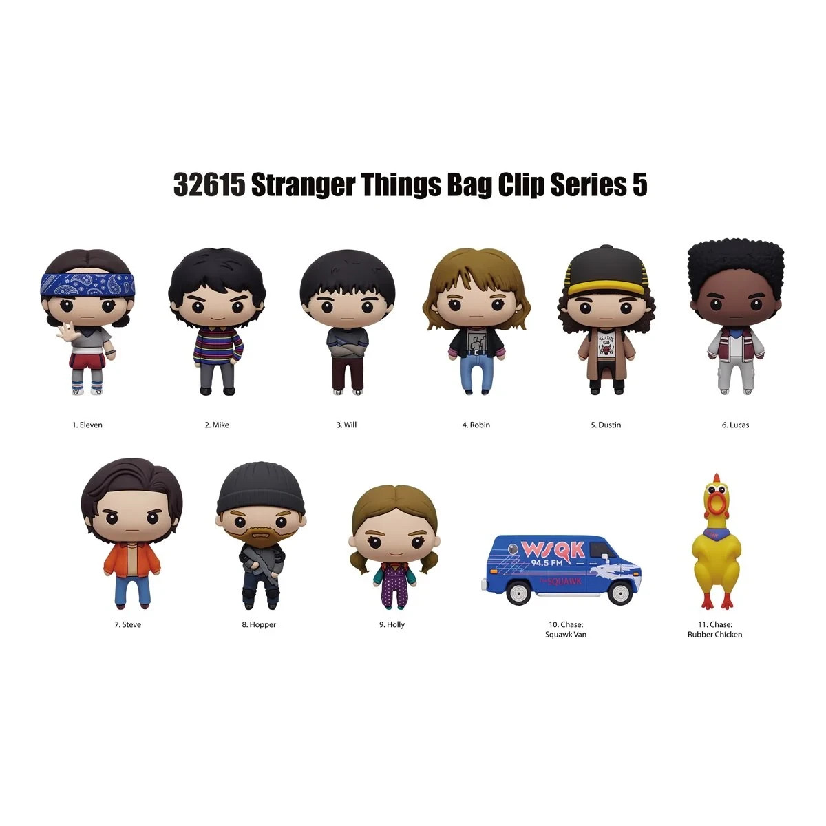 Stranger Things NEW * Will Clip * Blind Bag Series 5 Key Chain Monogram