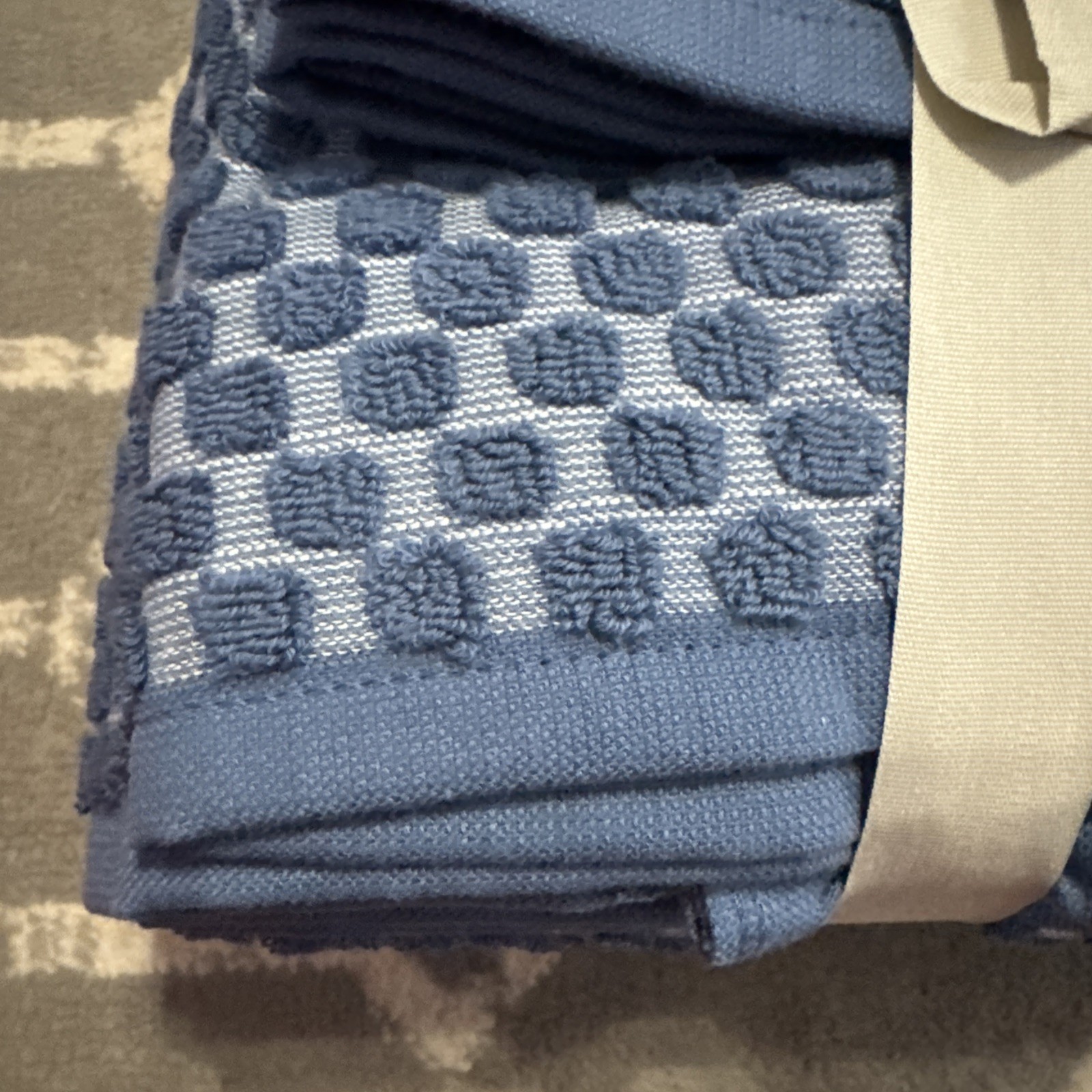 Threshold Bath Towel Set-6 Piece New With Tags - blue- wash, hand, bath towels