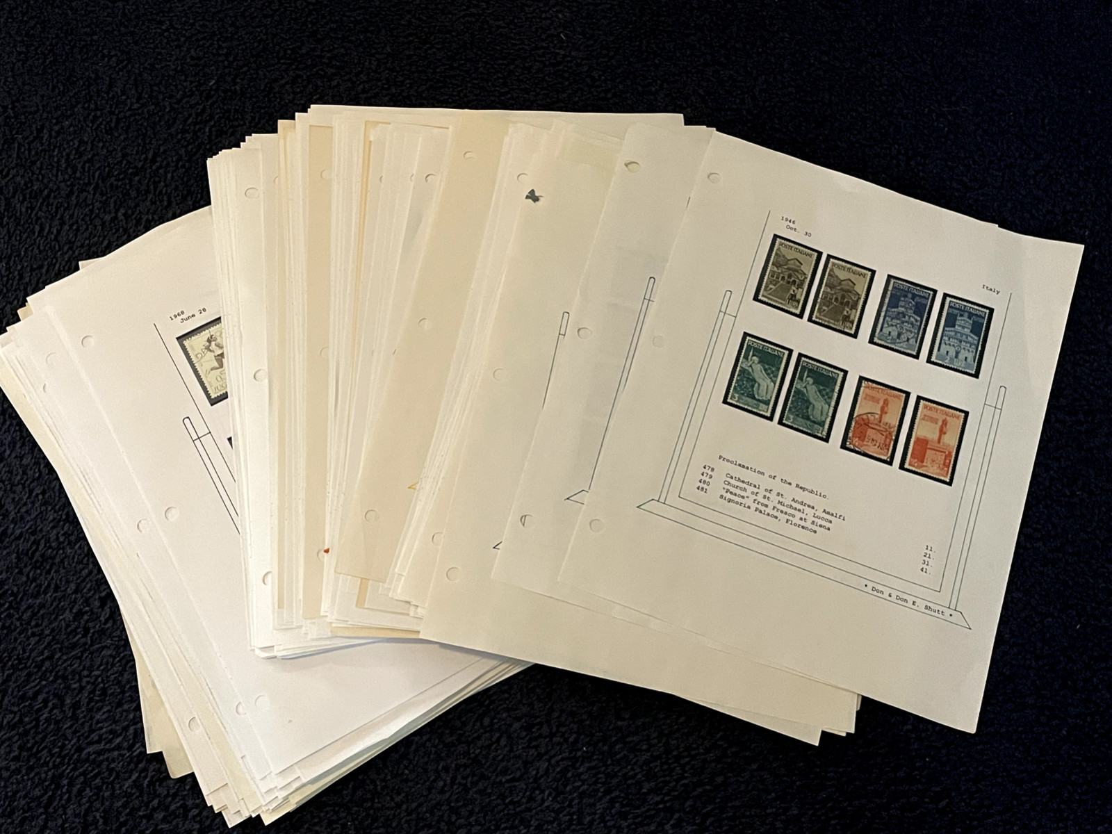 ITALY, YUGOSLAVIA,  homemade Stamp Collection hinged/mounted on pages