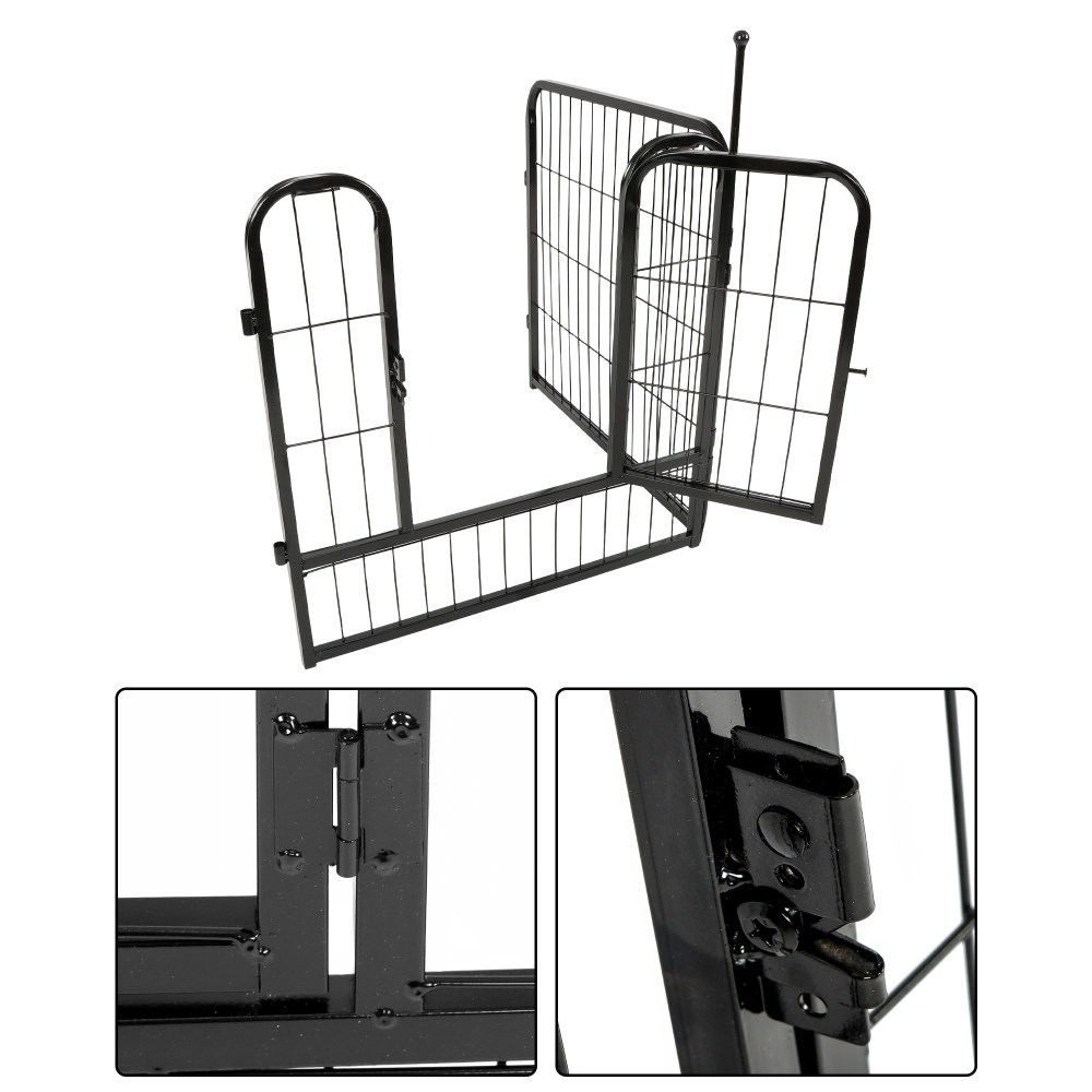 Dog Playpen 24 Inch 16 Panels Heavy Duty Metal Pet Exercise Pen Indoor Outdoor