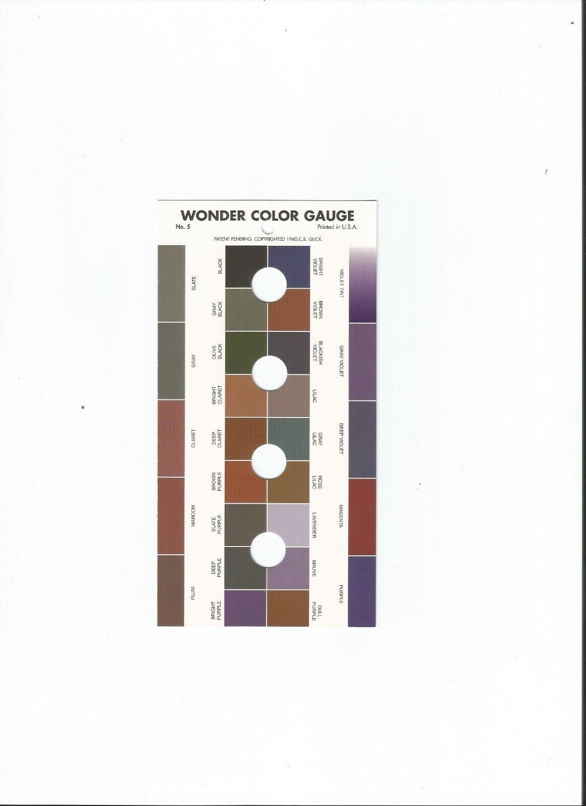 1 Wonder Color Gauge - Stamp Color Guide / Gauge - Meghrig