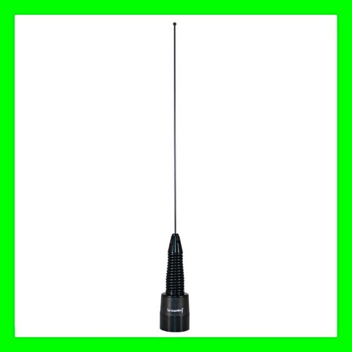 NMO Wideband VHF 136-174 Unity Gain BLACK Antenna w/ Spring Browning BR-167-B-S