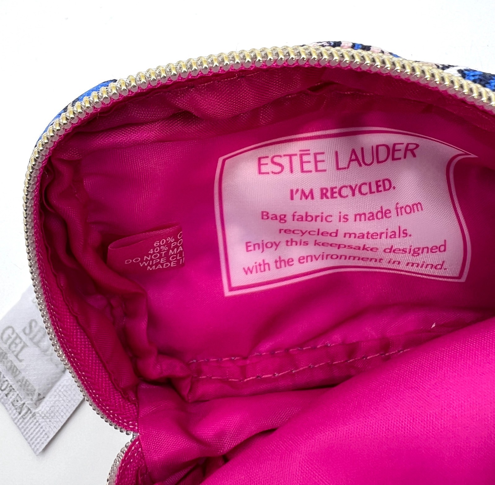 4 Bags: Estee Lauder Flower Printed Makeup Coin Bag with Zipper