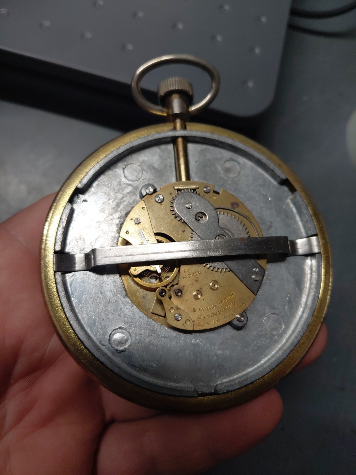 Huge Vintage VIP Trading Co. Austria 1 Jewel Pocket Watch Working