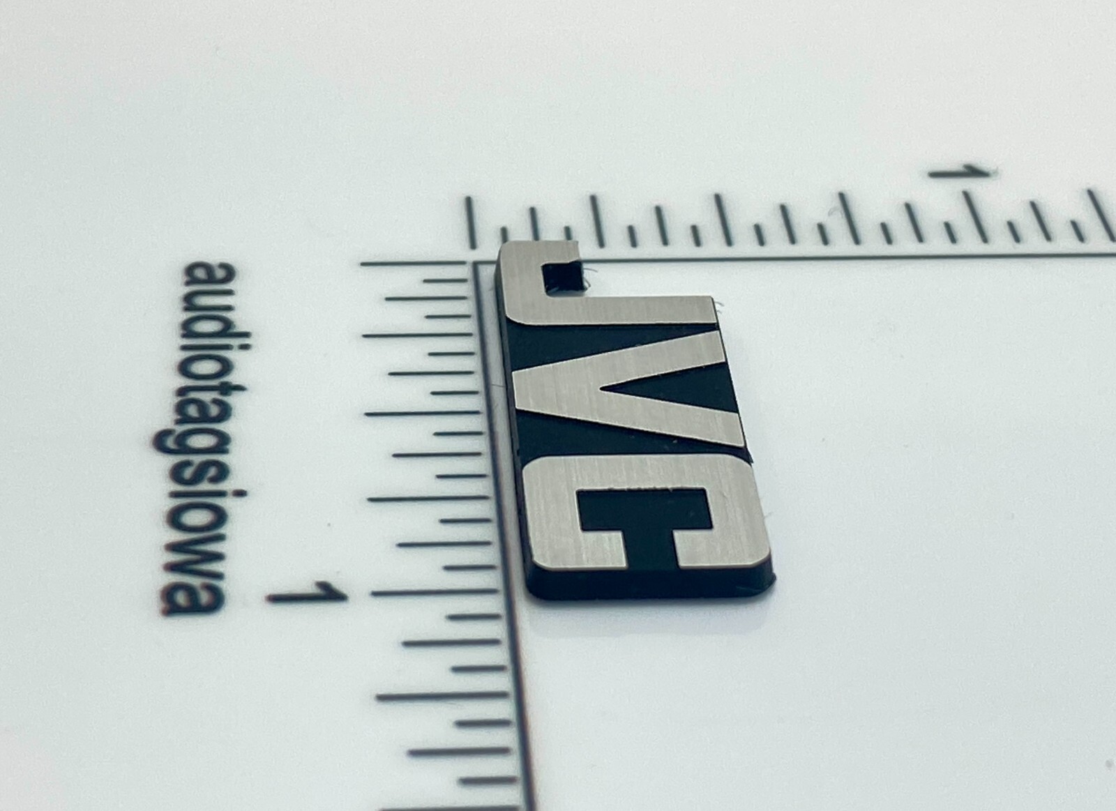 JVC Custom Made Incised Plate Badge Logo for Turntable Speaker Receiver