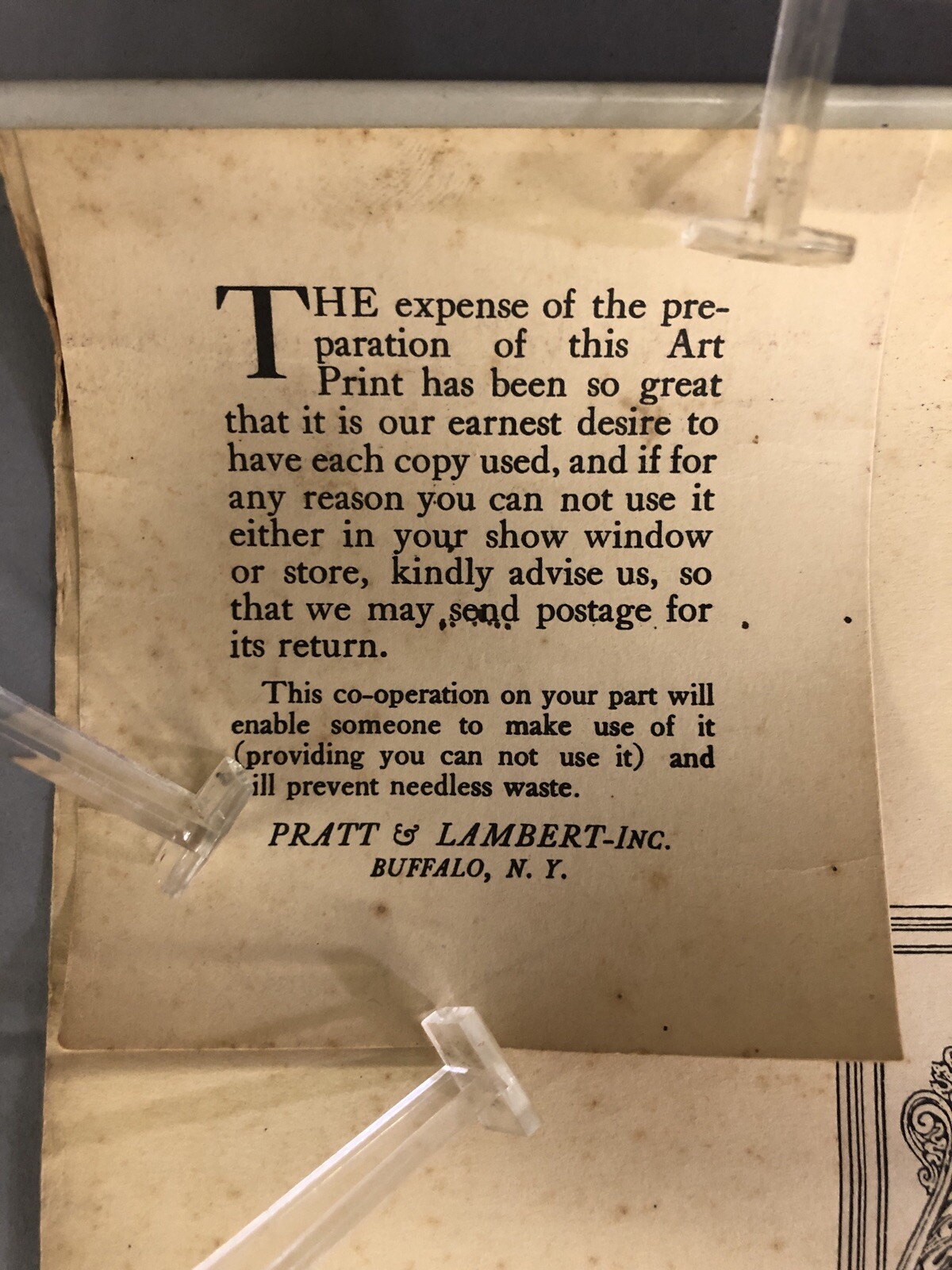 1917 Pratt & Lambert Vitralite “ The Long-Life White Enamel Advertising Poster