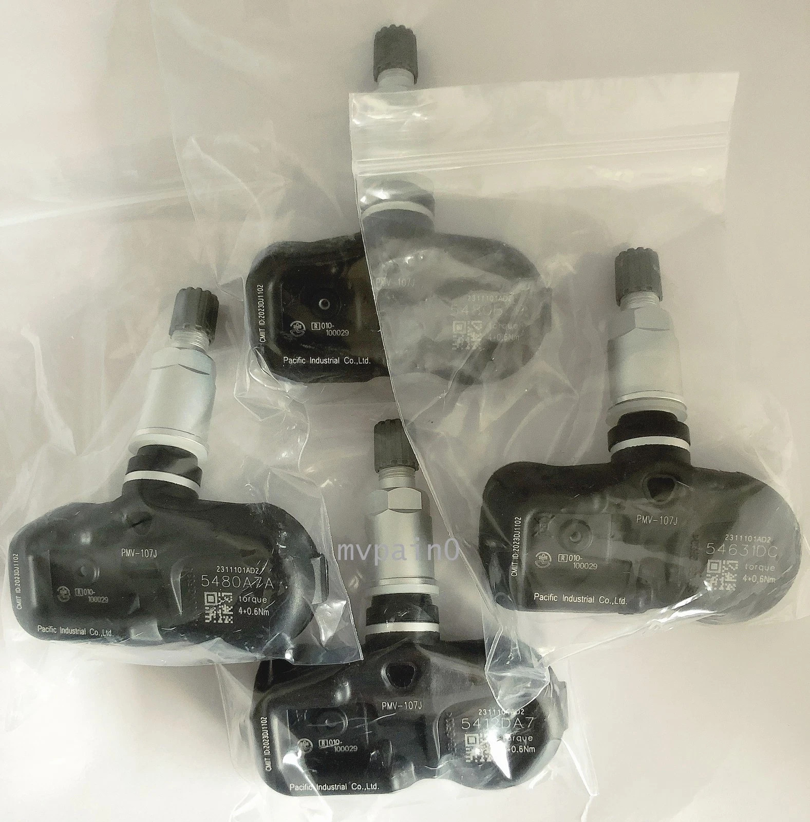 4PCS Genuine Tire Pressure Sensor TPMS 42607-33021 PMV-107J For Toyota Lexus