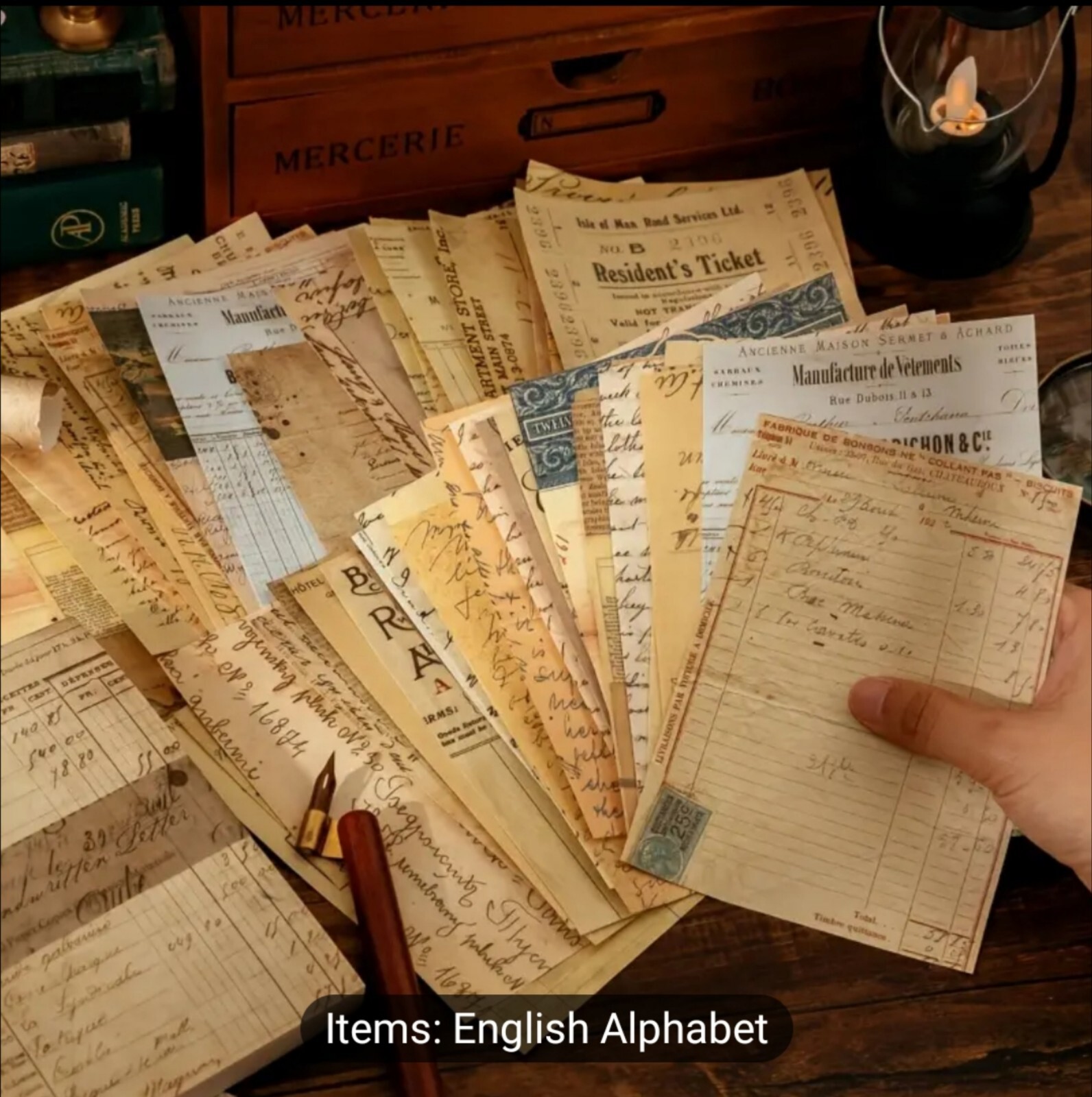 10 PCS Vintage Handwritten Letters Notes Aesthetic Scrapbooking Paper