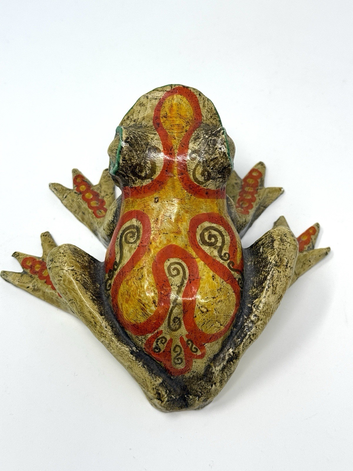 Vintage 60s/70s Artist Signed Paper Mache Frog, Mexico