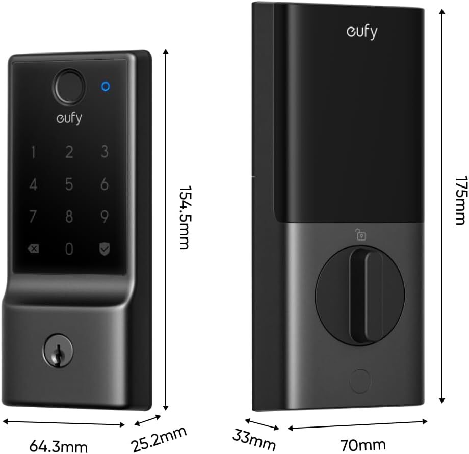 eufy Smart Lock E31 Fingerprint Keyless Entry Door Lock w/ Apple Home Ecosystem