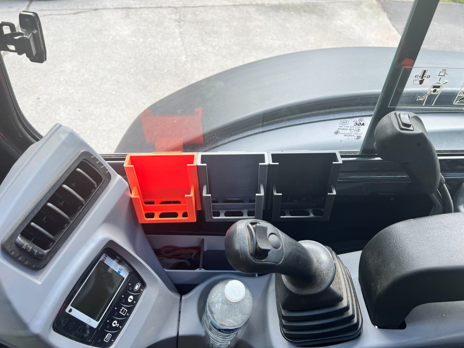 Kubota KX040-4 CAB Phone and Cup/Drink/Spray Bottle Holder