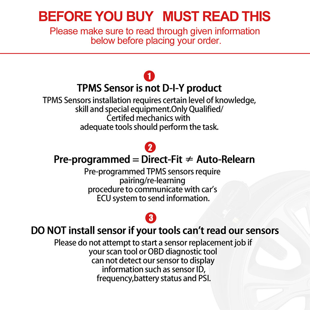 (4) OEM TPMS Tire Pressure Monitoring Sensors for Chevy GMC 13586335/13598771