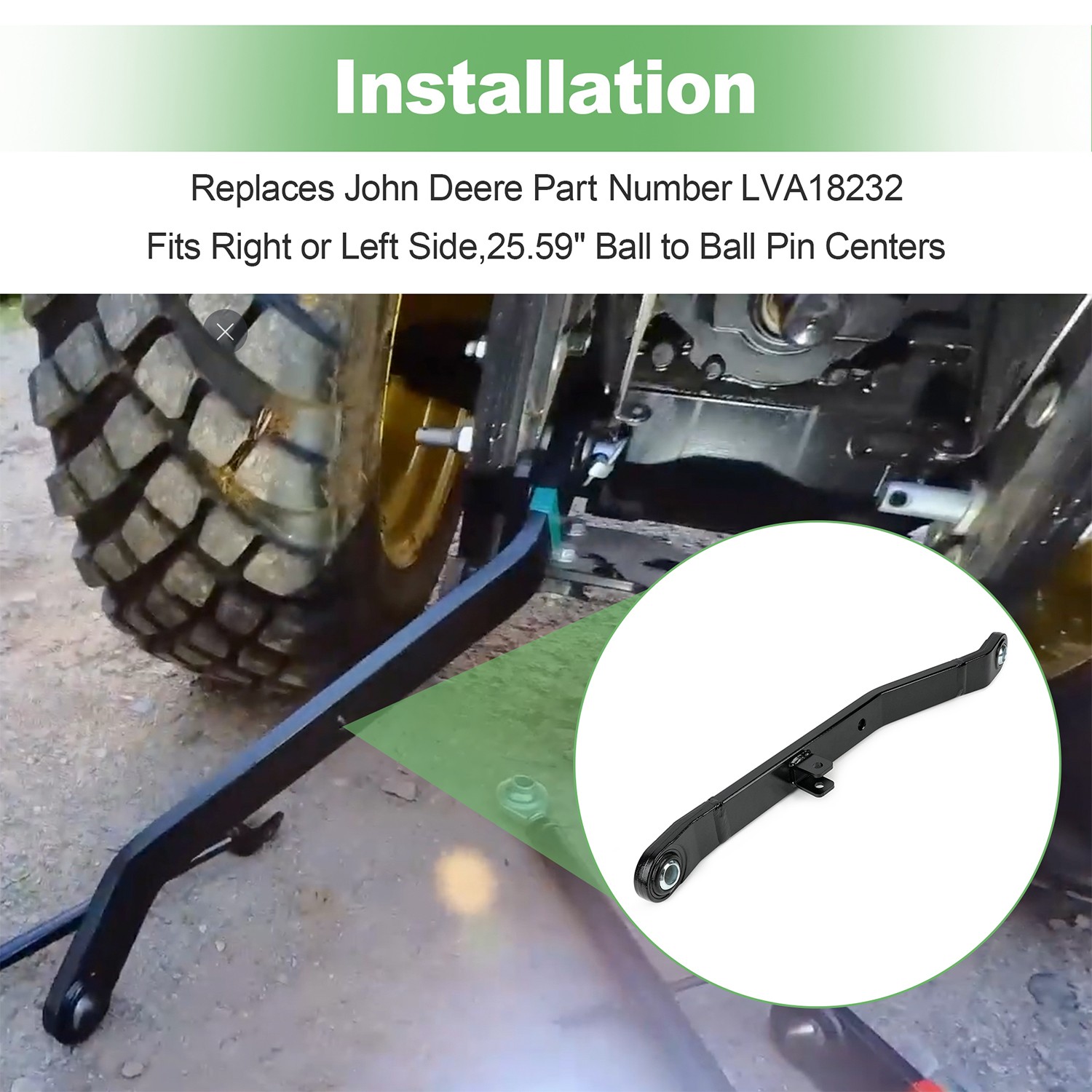 For John Deere LVA18232 Draft Link 3120 3203 3320 3520 3720 4105 4200 4210 4300