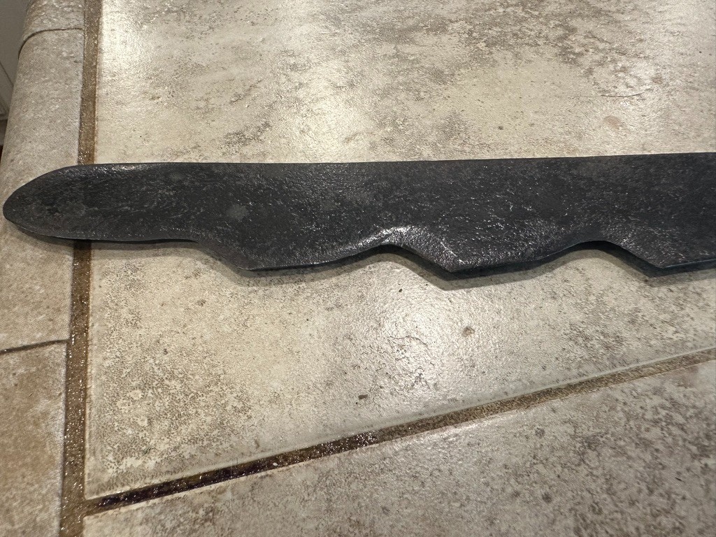 Antique Hay Knife / Silage Cutter Farm Tool – Large Serrated Fodder Knife