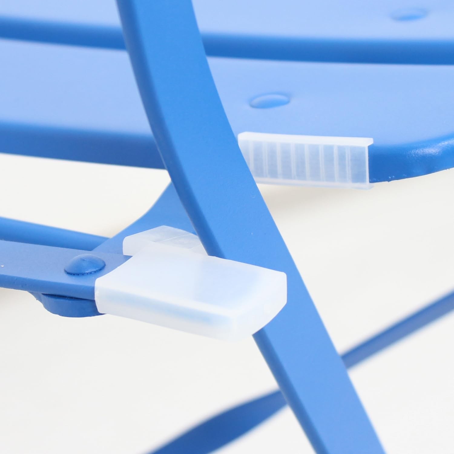 Folding Bistro Table and Chairs 3-Piece Outdoor Indoor Patio Furniture Set Blue