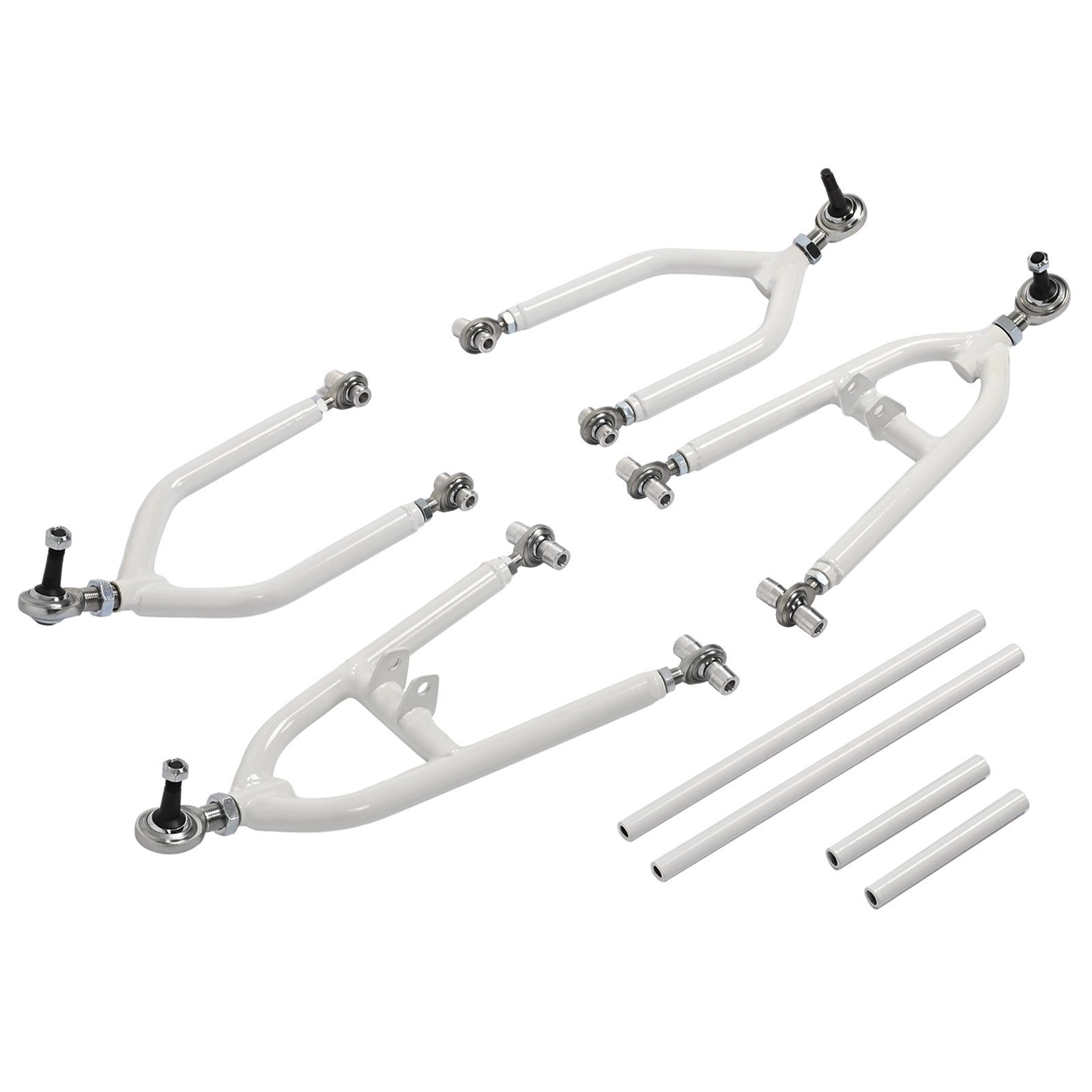 Front Control A-Arms +2+1 For Yamaha Banshee 350 YFZ 350 1987-2006 White+Silvery