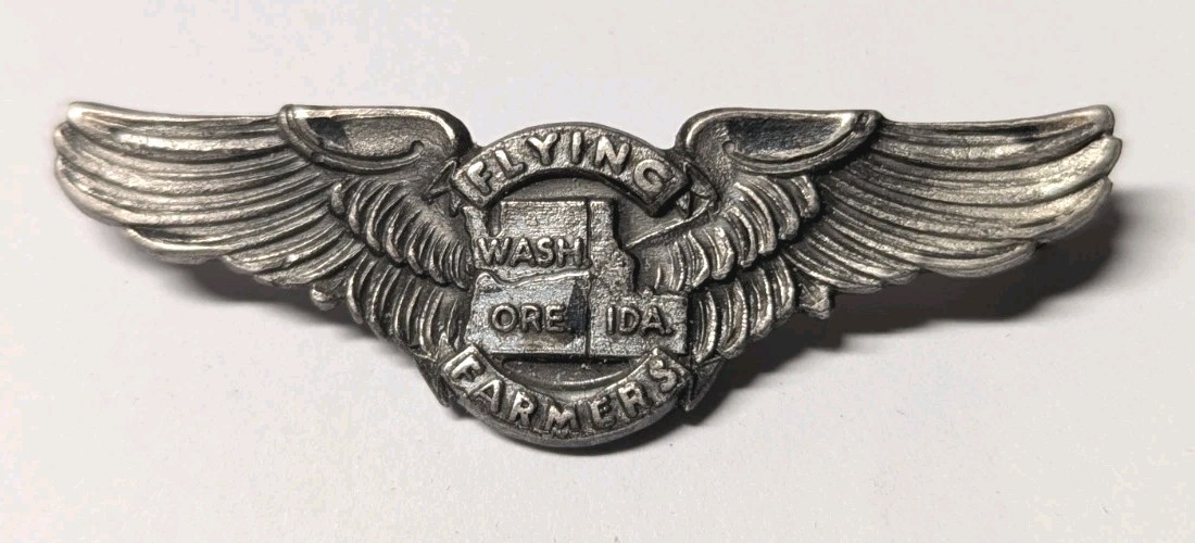 1940s Sterling Flying Farmers Wing - Oregon Washington Idaho - AMICO Maker PB