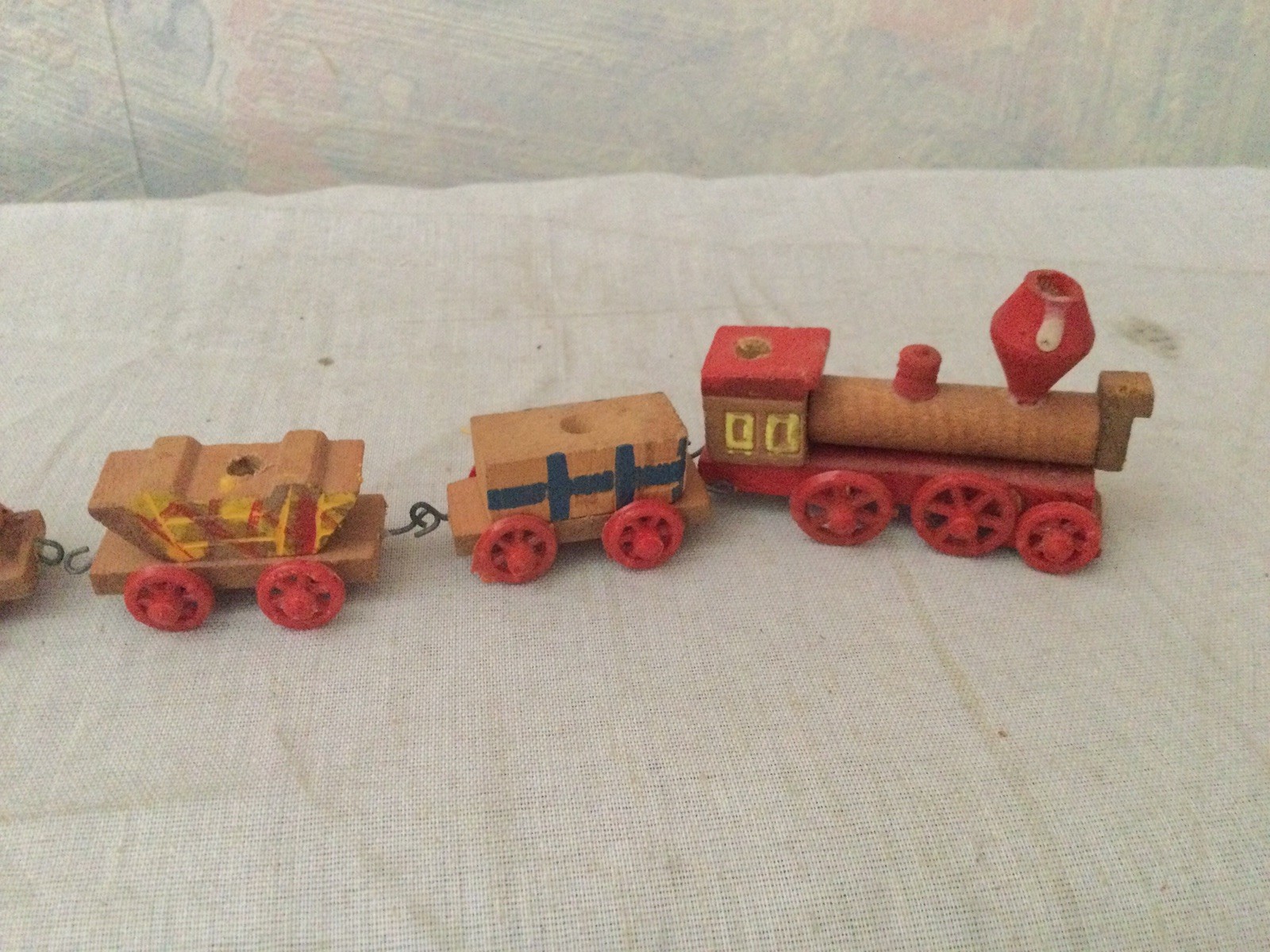 Vintage Mini Wooden Toy Train