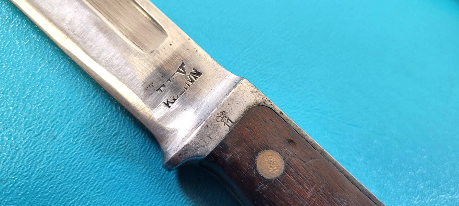 Danish Model 1889 Krag Jorgensen Rifle Bayonet Knife + Scabbard Denmark TR154