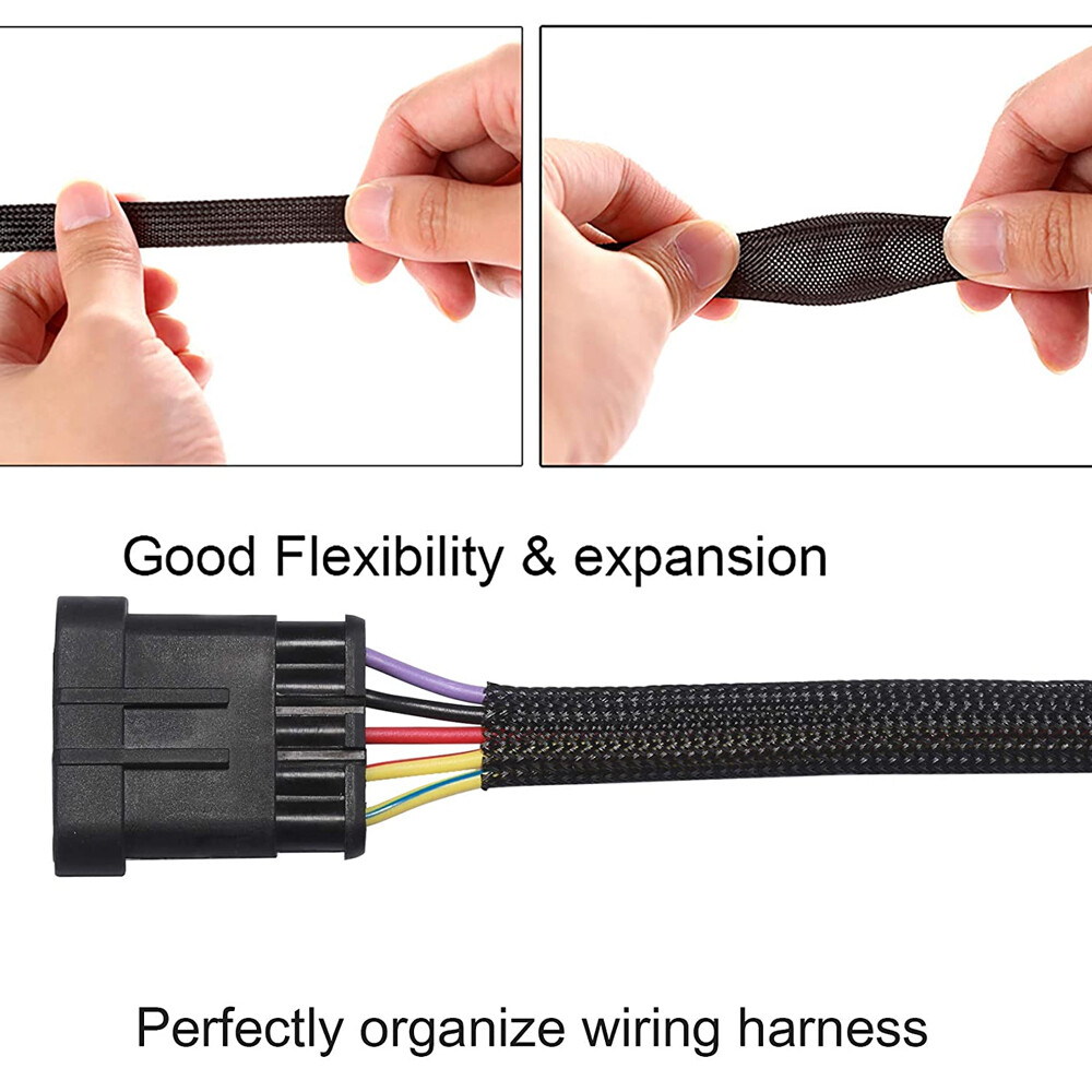 Automotive Wiring Loom Cable Sleeve Cabling Management Wire Harness Wrap Lot