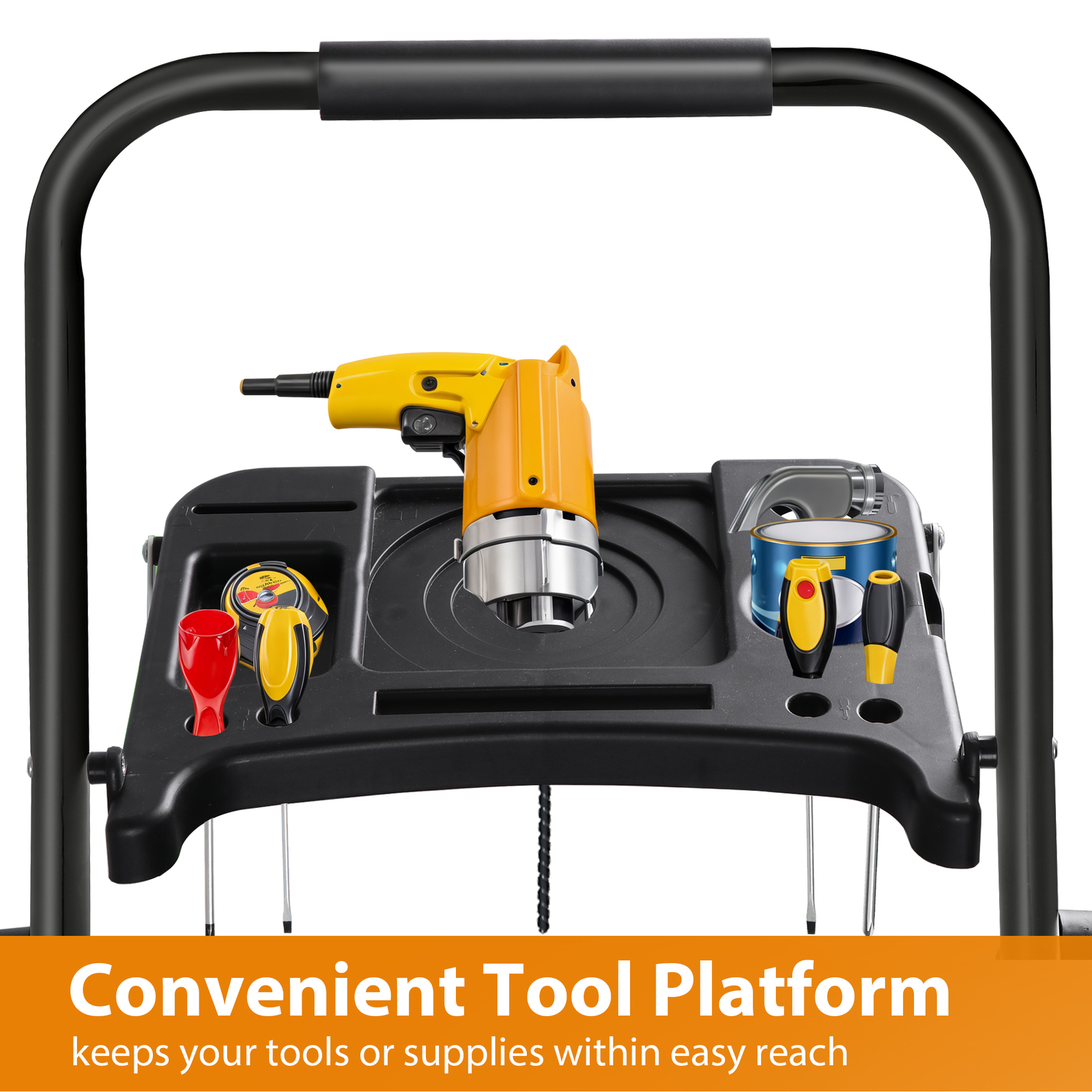 3/4/5 Step Ladder with Tool Platform Anti-Slip Sturdy & Wide Pedal Stool 330LBS