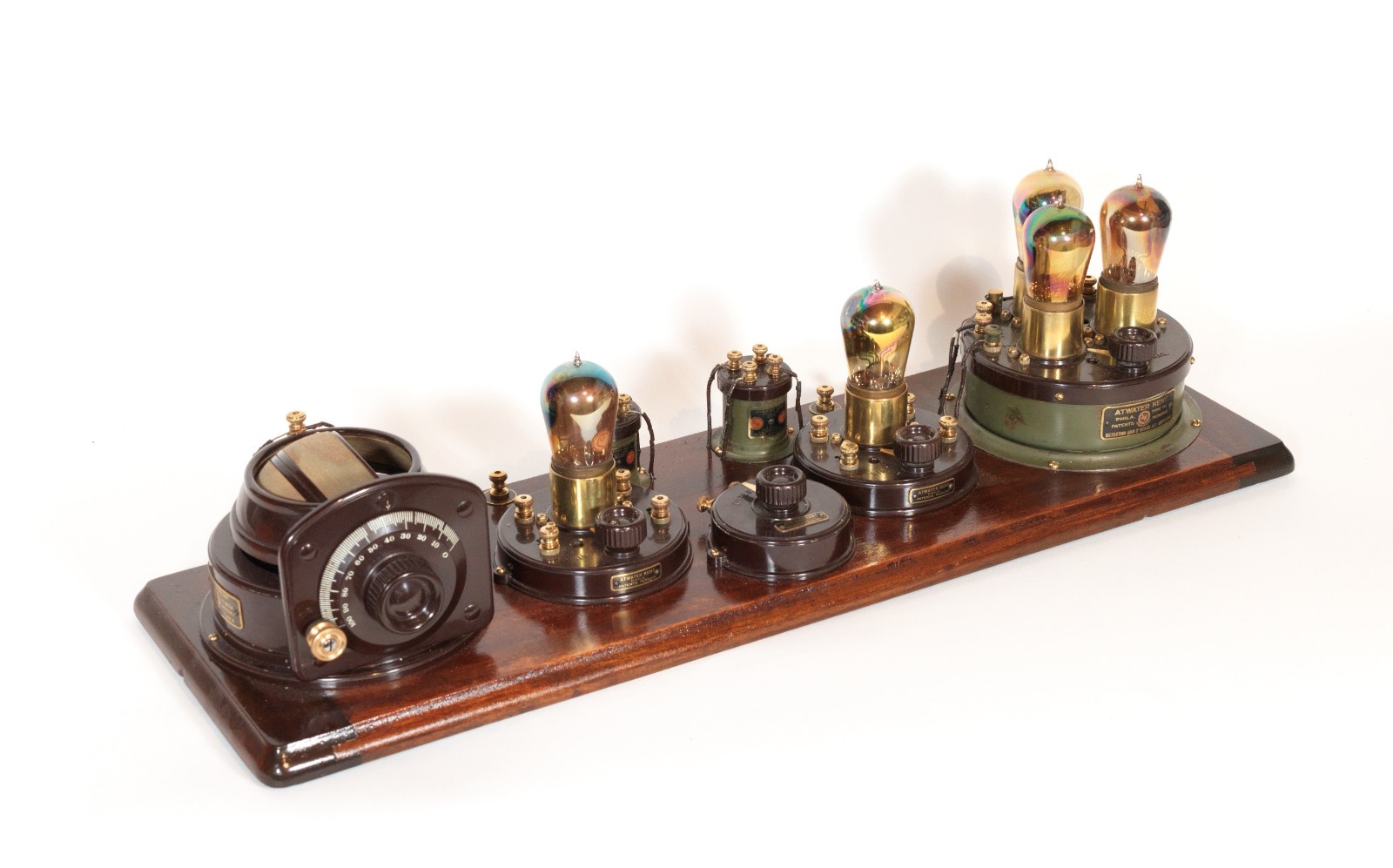 Stunning 1923 Atwater Kent Model 7 Breadboard Radio w/BBT Rainbow Tubes * Works