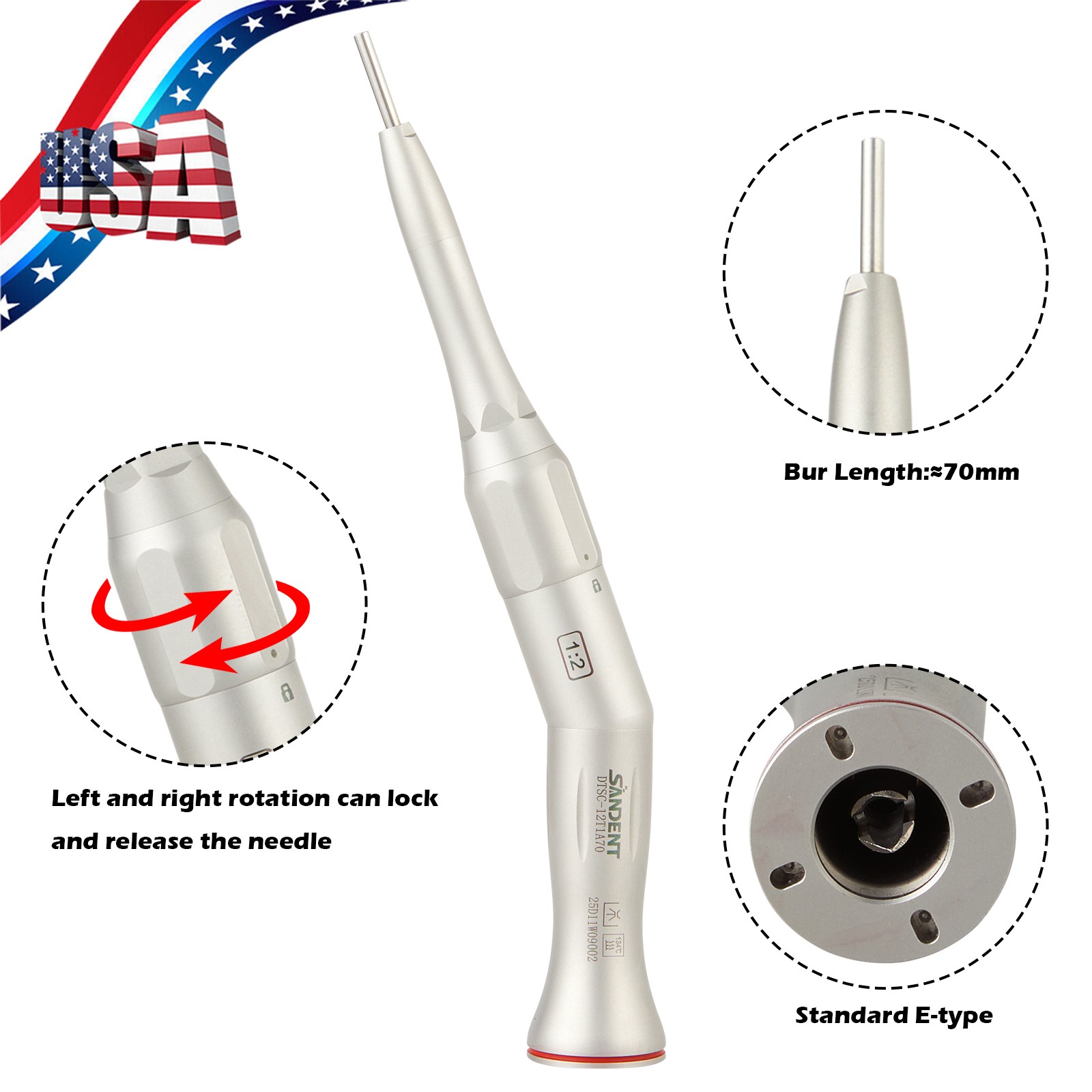 Dental Implant Motor Surgical Brushless Surgery Micromotor/1:2Surgical Handpiece