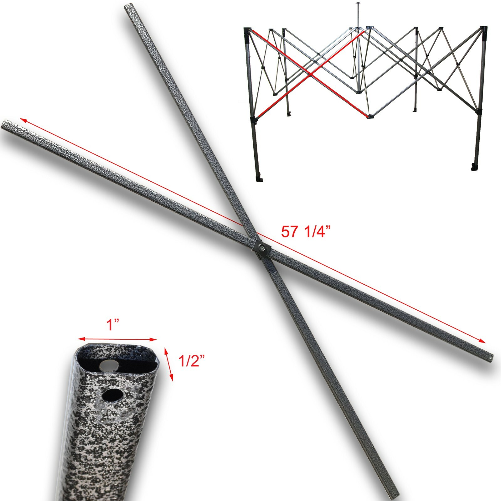 for ABCCANOPY Commercial Deluxe 10x10 Pair Truss Bars Replacement Parts (Part L)