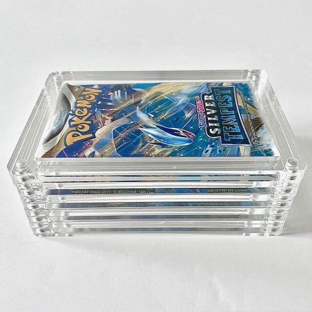 Booster Pack Protector Case – Acrylic Magnetic Display for Pokémon MTG Yu-Gi-Oh