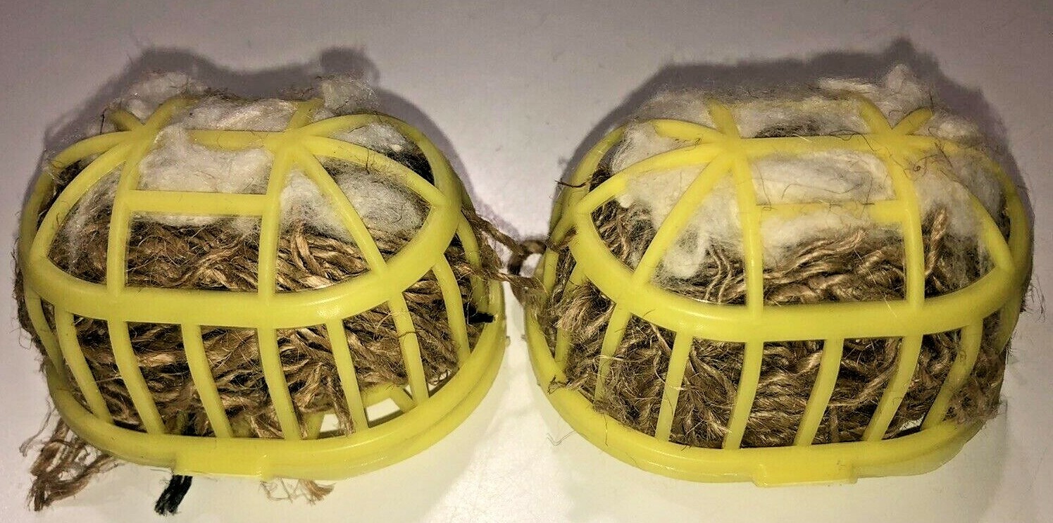 3 Bird Nesting Material Holders Refillable Cotton Jute Fiber Canary Finch Budgie