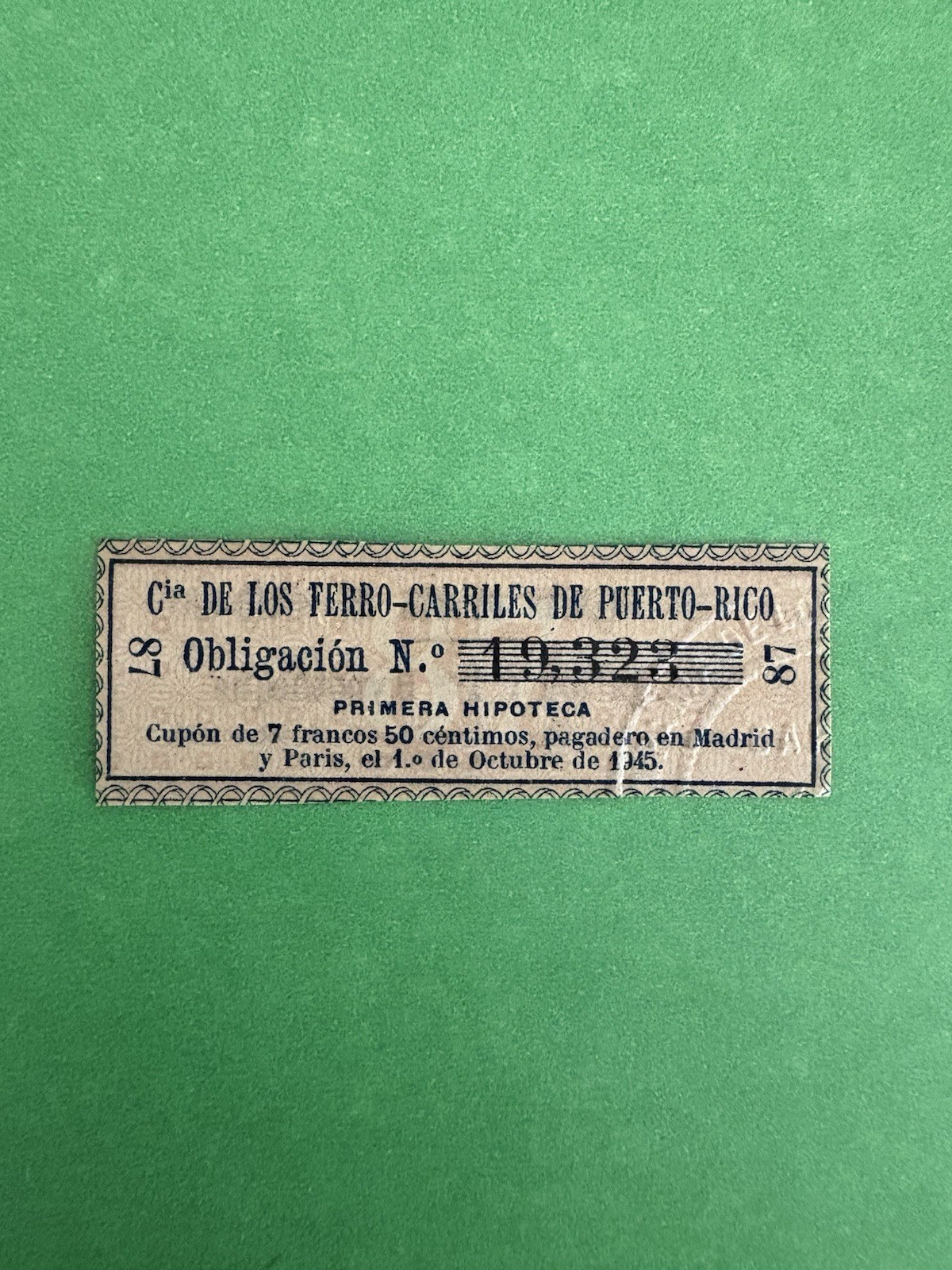 L@@K PUERTO RICO LOT 6 NOTES 1900s-1950s PEOPLE FERROCARRIL AGRICOLA COUPON