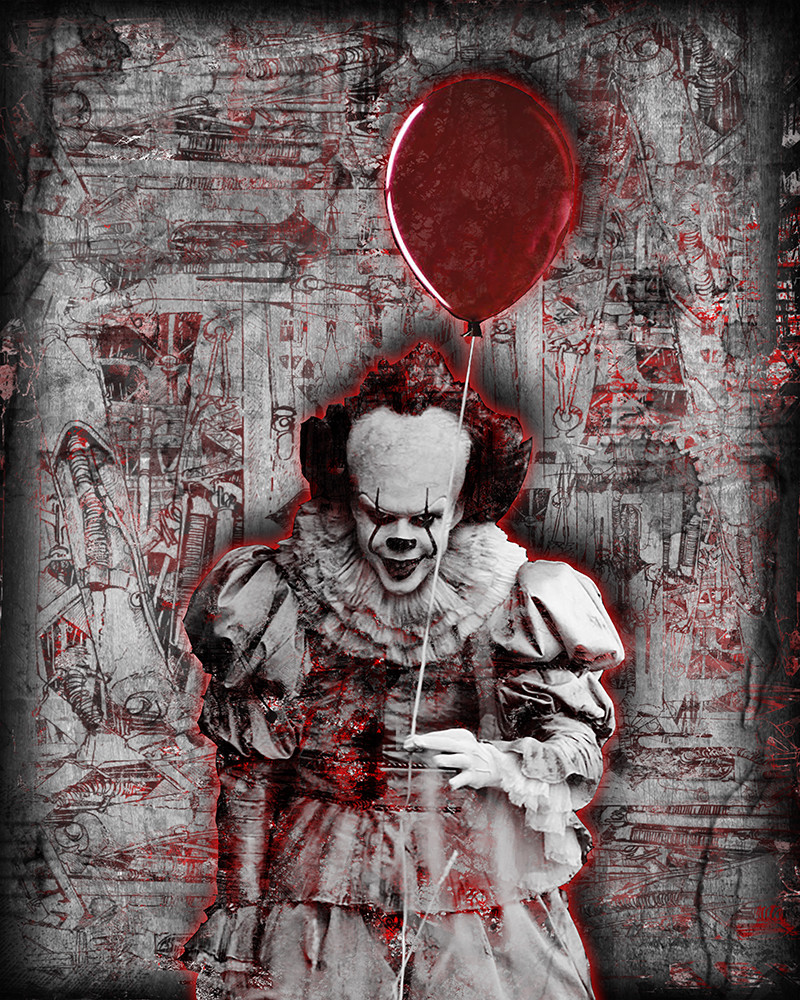 PENNYWISE from "IT" 24x36in Poster, Pennywise The Dancing Clown Print Free Ship
