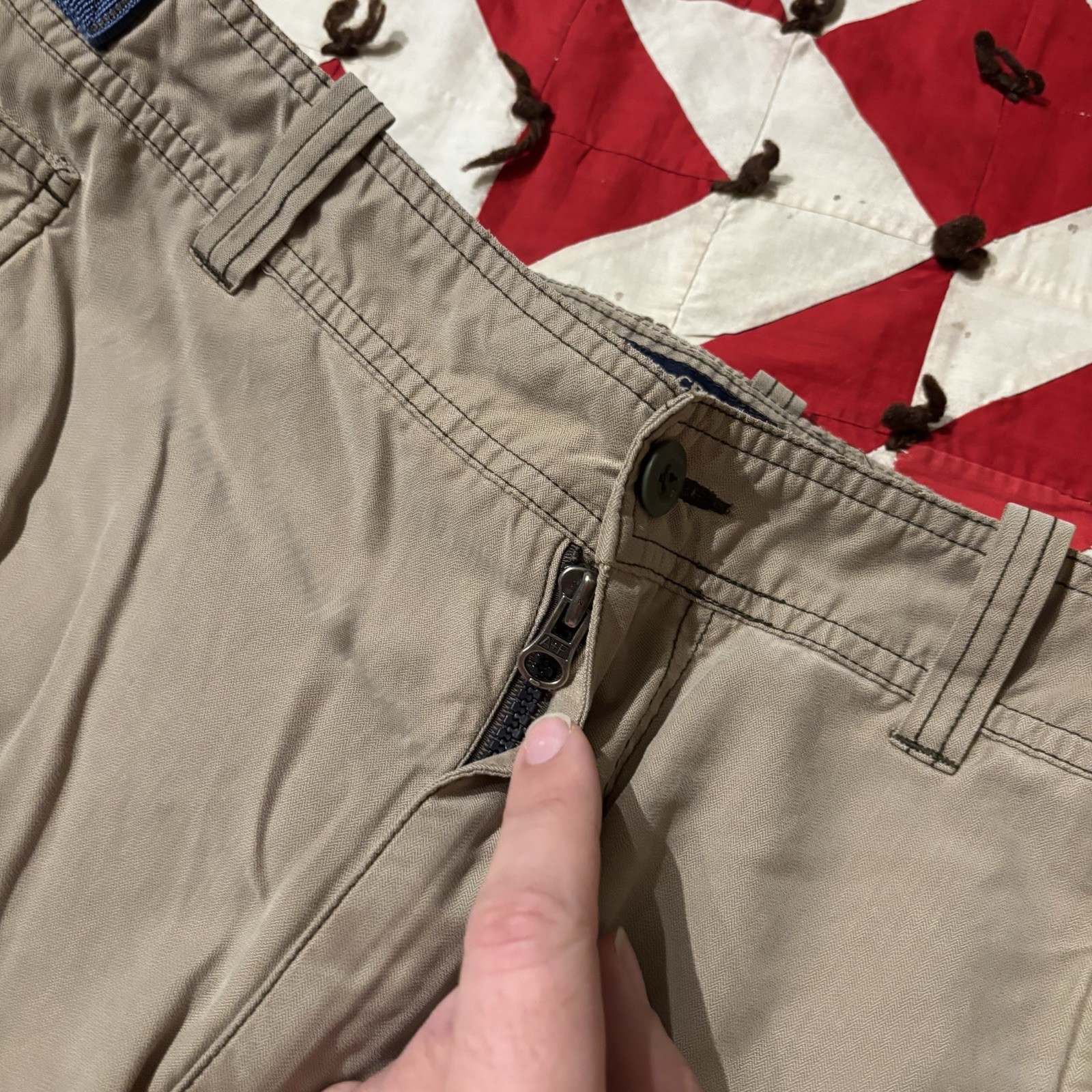 Vintage Y2K Abercrombie And Fitch Beige Cargo Pants Mens As Is Worn