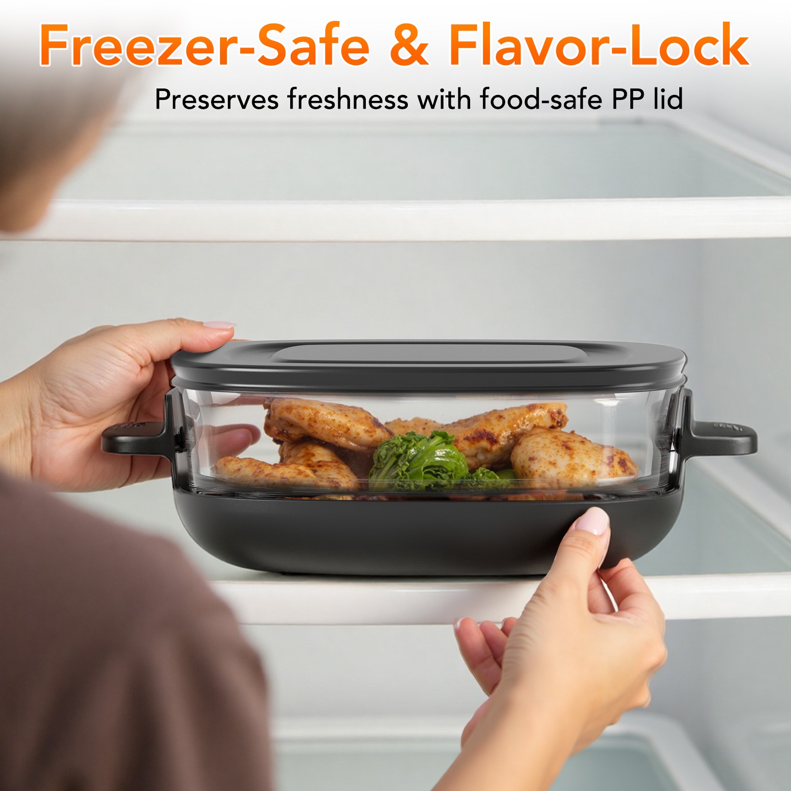 5 in 1 Glass Air Fryer, 360 Transparent Visibility Air Fryer, 4.7QT & 2.6QT