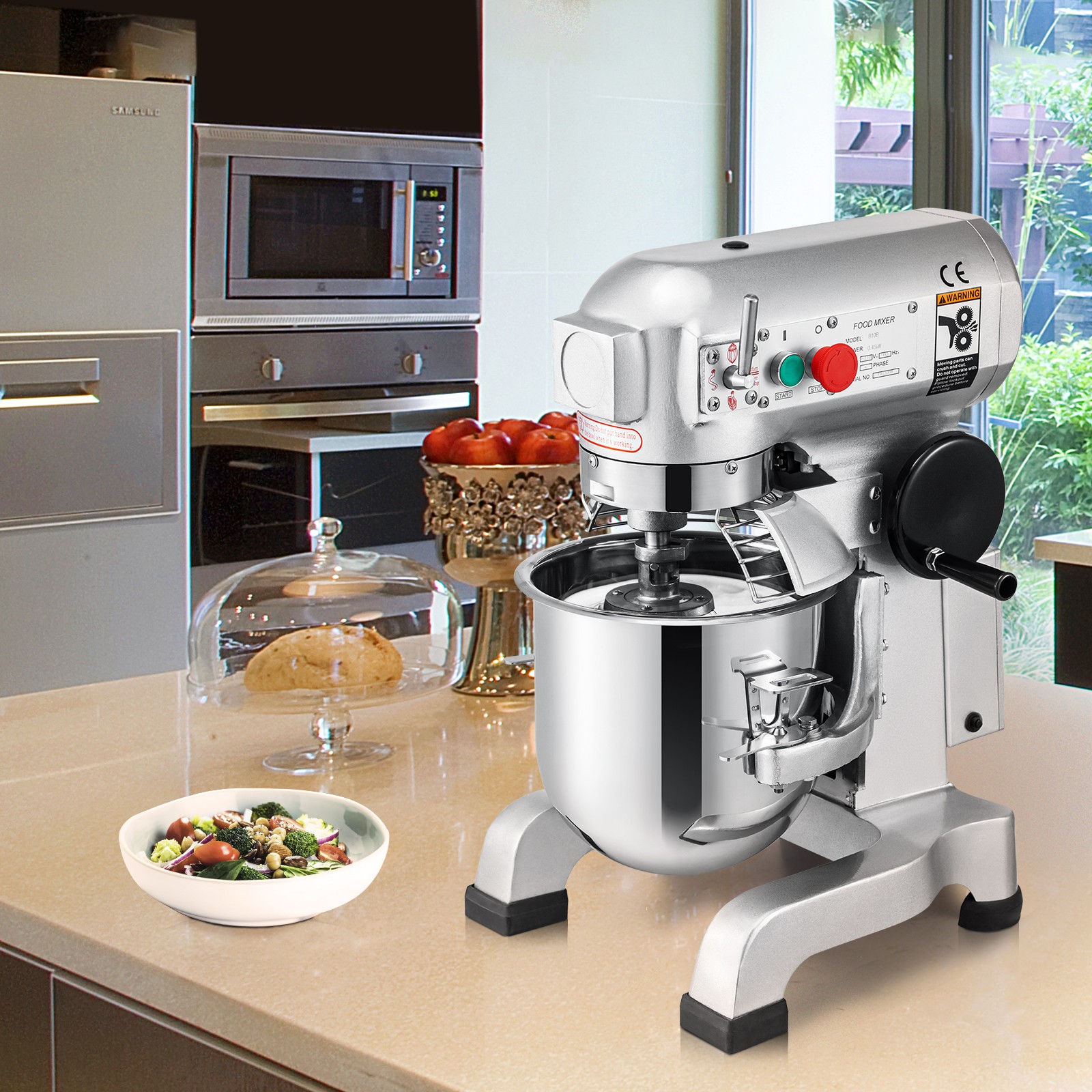 VEVOR Electric Food Stand Mixer Dough Mixer 3 in 1 10Qt Stainless Steel Bowl