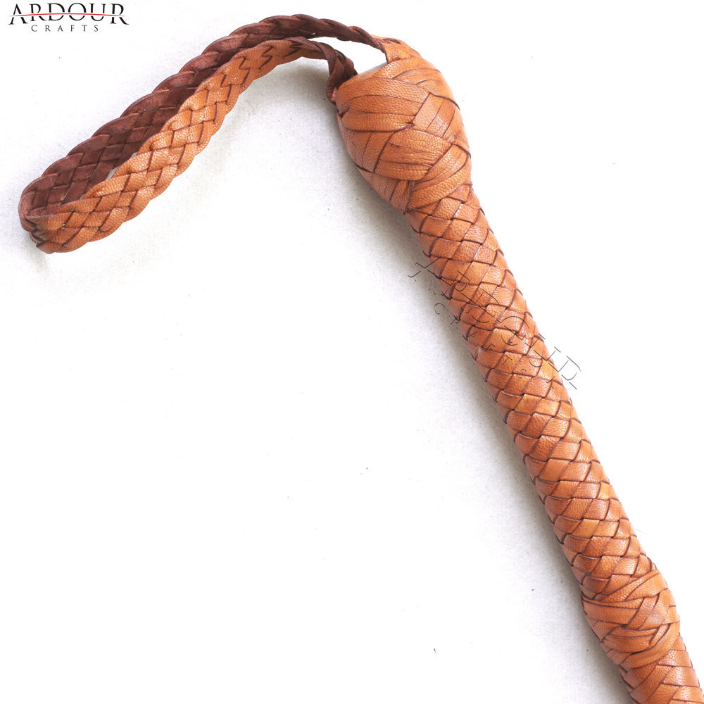Kangaroo Leather Hide Bullwhip 04 to 16 Feet,16 Plaits Indiana Jones Bull Whip