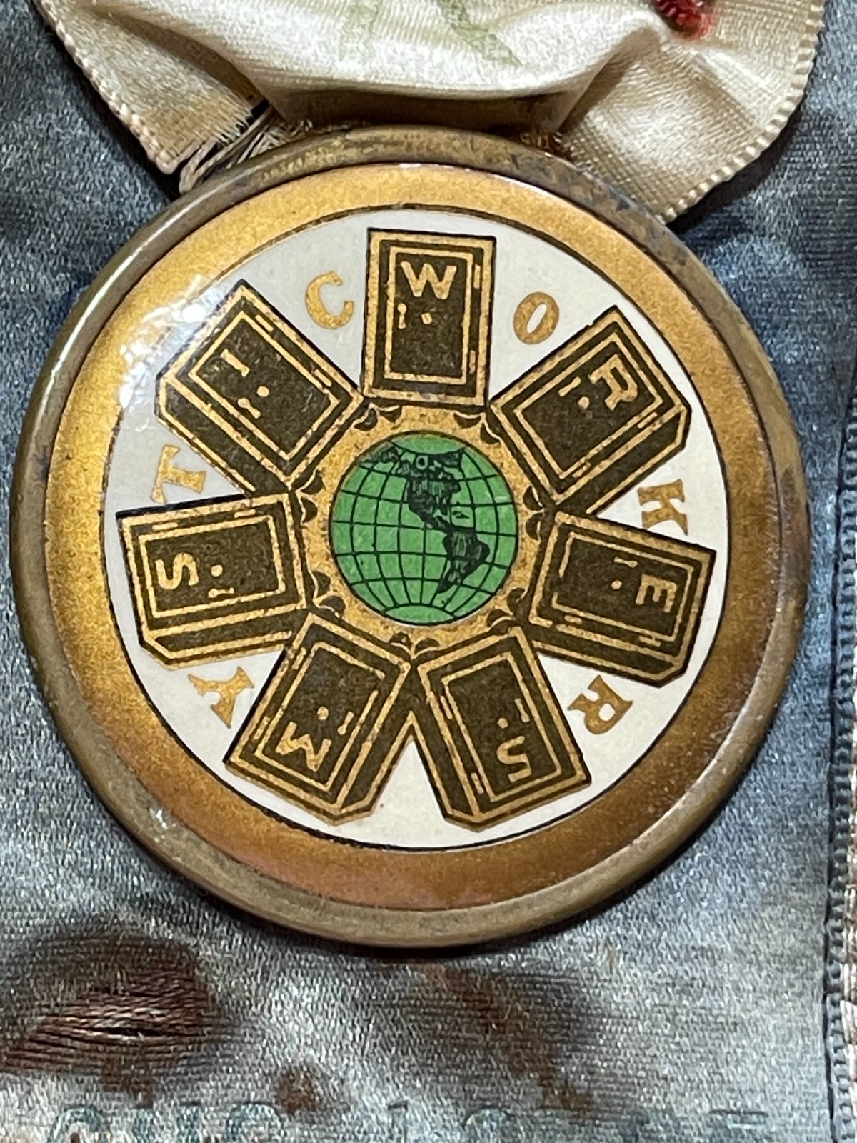 Mystic Workers of the World Elcho Wisconsin Celluloid Medal Award Funeral