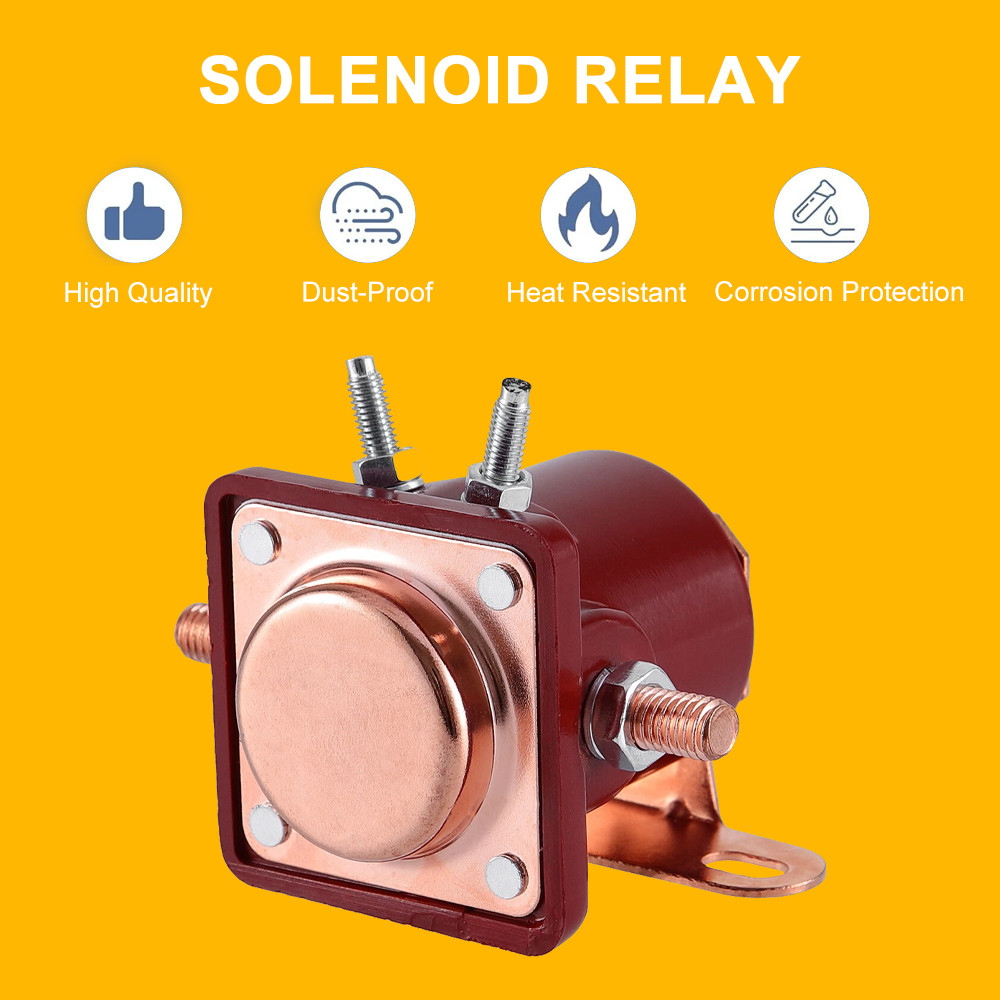 12V Heavy Duty Solenoid Relay Red Fits For Ford Starter Car Truck SW3 SNL135 A++