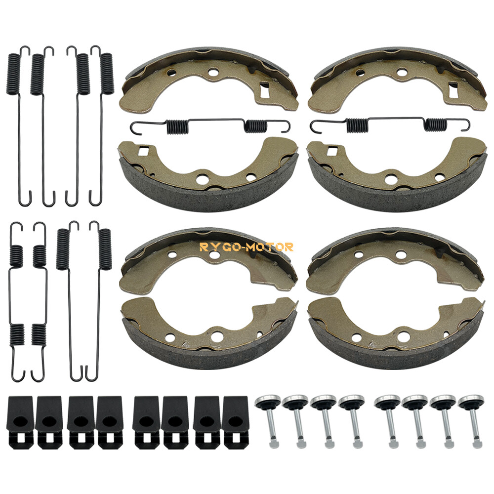 Brake Shoes Front&Rear W/Springs Pin for Kawasaki Mule 3000 3010 3020 4000 4010