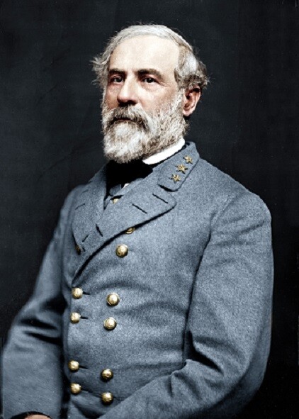 Confederate General Robert E Lee colorized CSA 5"x 7" Civil War Color Photo 159